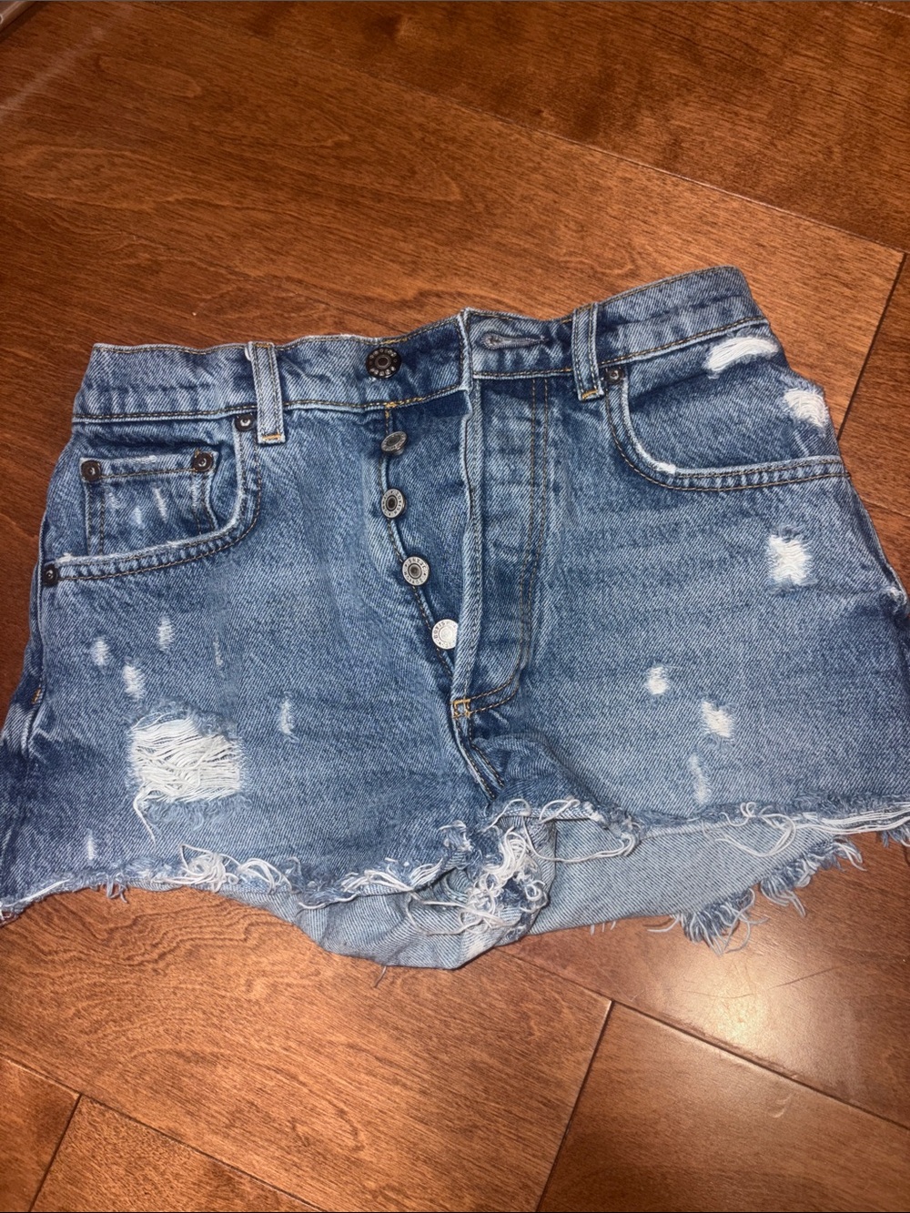 BOYISH HIGH WAISTED JEAN SHORTS